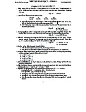 Giải-CH1012 - Bài Tập Hóa Học 1: Cấu Tạo Nguyên Tử và Ứng Dụng