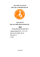 Bài tập lớn: Kỹ năng lắng nghe trong kinh doanh môn Giao tiếp kinh doanh | Học viện Ngân hàng