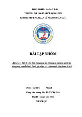 Nghiên cứu thực trạng công tác trả công/ lương cho người lao động trong một tổ chức? Đánh giá, nhận xét và đề xuất hướng hoàn thiện? | Bài tập nhóm môn Quản trị nhân lực
