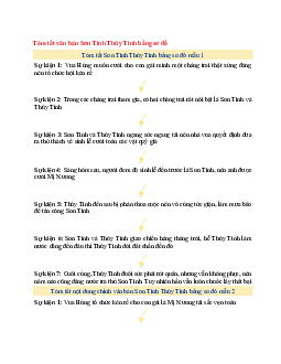 Văn mẫu lớp 6 Chân trời sáng tạo bài Tóm tắt văn bản Sơn Tinh Thủy Tinh bằng sơ đồ