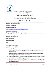 Đề cương môn học - Công nghệ thông tin | Trường Đại học Khoa học Tự nhiên, Đại học Quốc gia Thành phố Hồ Chí Minh
