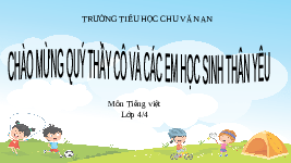 Giáo án điện tử Tiếng Việt 4 Cánh diều: Luyện tập về tính từ