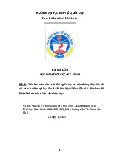 Phân tích quan niệm của Chủ nghĩa duy vật biện chứng về ý thức và vai trò của nó trong thực tiễn, từ đó liên   hệ   với   thực   tiễn   phát   triển   kinh   tế   (hoặc   kinh doanh) ở Việt Nam hiện nay | Bài tập lớn môn triết học mác - lênin