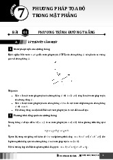 Chuyên đề Chương 7: Phương pháp tọa độ trong mặt phẳng môn Toán 10