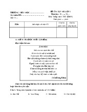 Bài tập hè lớp 1 lên lớp 2 môn Tiếng Việt Chân trời sáng tạo - Đề 5