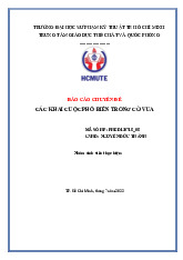 Các khai cuộc phổ biến trong cờ vua | Môn Giáo dục thể chất 3 - Đại học Sư phạm Kỹ thuật Thành phố Hồ Chí Minh