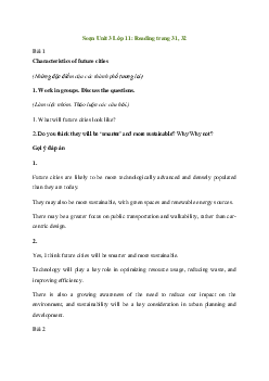 Giải Tiếng Anh 11 Unit 3: Reading