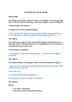 Giải KHTN Lớp 6 Bài 29: Lực hấp dẫn | Cánh diều