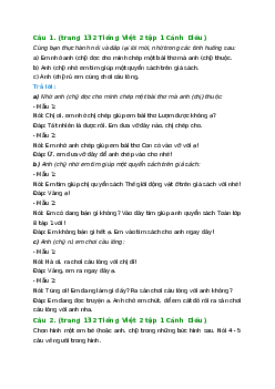 Giải SGK môn Tiếng việt 2 - Bài 16: Quan sát tranh ảnh anh chị em(4) | Cánh Diều