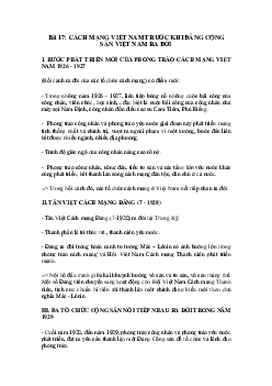 Cách mạng Việt Nam trước khi Đảng cộng sản Việt Nam ra đời