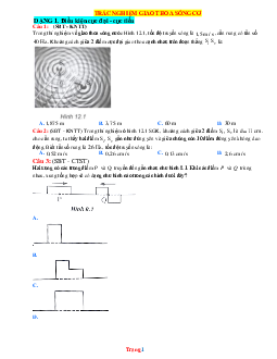 Các Dạng Bài Tập Trắc Nghiệm Giao Thoa Sóng Cơ Vật Lí 11 (Có Đáp Án)
