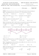 Đề kiểm tra định kỳ môn Toán 12 năm 2025
