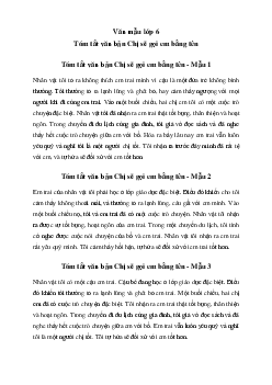 Văn mẫu lớp 6: Tóm tắt văn bản Chị sẽ gọi em bằng tên (3 mẫu) - Chân Trời Sáng Tạo