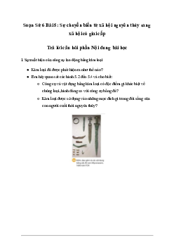 Giải Lịch sử lớp 6 Bài 5: Sự chuyển biến từ xã hội nguyên thủy sang xã hội có giai cấp - Chân Trời Sáng tạo