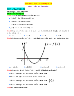 Đề cương ôn tập HK1 Toán 10 Cánh diều thức 2023-2024