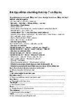 Bài tập viết lại câu tiếng Anh lớp 7 có đáp án