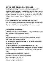 Bài tập cuối kỳ Dẫn luận ngôn ngữ học | Dẫn luận ngôn ngữ học | Trường Đại học Công nghiệp TP.HCM