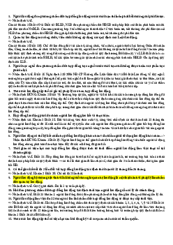 Bộ câu hỏi nhận định đúng sai ôn tập môn Luật lao động có lời giải