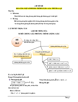 Bài giảng một số phương trình lượng giác thường gặp