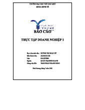 TTDN1 - Báo cáo Thực tập Doanh Nghiệp 1 tại Công ty Minh Long