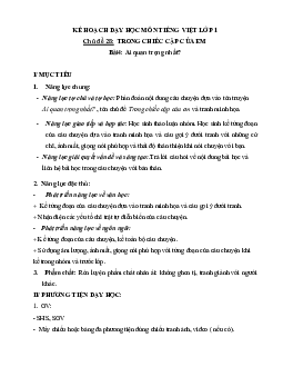 Chủ đề 28: Trong chiếc cặp của em | Bài 4 | Giáo án Tiếng Việt 1 bộ sách Chân trời sáng tạo