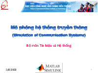 Slides Mô phỏng hệ thống truyền thông