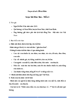 Soạn bài Hoa bìm - Chân trời sáng tạo 6