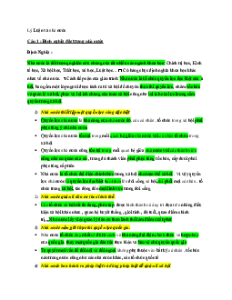 Câu hỏi ôn tập môn Lý luận và nhà nước?