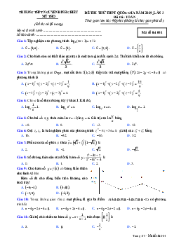 Đề thi thử Toán THPTQG 2019 lần 3 trường Nguyễn Đình Chiểu – Tiền Giang