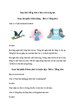 Soạn bài Tiếng đàn trang 36 | Tiếng việt 3 Chân trời sáng tạo