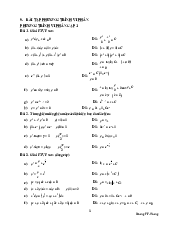 Bài tập phương trình vi phân - Giải tích 2 | Trường Đại học Công nghệ, Đại học Quốc gia Hà Nội