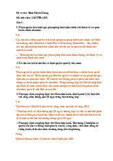 Nhận định đúng sai môn Luật hành chính | Đại học Nội Vụ Hà Nội