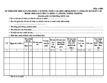 Sổ Theo Dõi Sinh Sản Động Vật Rừng Nguy Cấp và Quý Hiếm | Đại học Lâm nghiệp