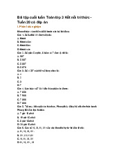 Bài tập cuối tuần Toán lớp 3 Kết nối tri thức - Tuần 20 có đáp án