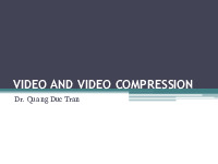 Video and Video Compression| Môn Truyền thông đa phương tiện| Trường Đại học Bách Khoa Hà Nội