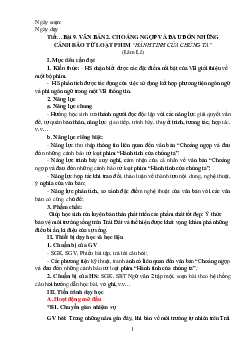 Giáo án Ngữ văn 8 Bài 9: Hôm nay và ngày mai | Kết nối tri thức