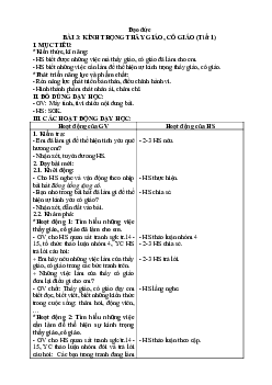 Giáo án Đạo đức 2 sách Kết nối tri thức với cuộc sống (Cả năm) | Tuần 3