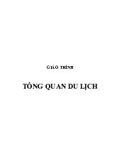 Giáo trình Môn Tổng quan du lịch | Đại học Văn hóa Hà Nội