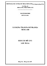 Báo cáo Đồ Án 2: Xây Dựng Ứng Dụng Hỗ Trợ Học Tiếng Anh | Môn Công nghệ thông tin - Đại Học Sư phạm Kỹ thuật Hưng Yên