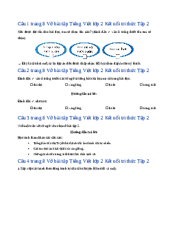 Giải VBT môn Tiếng việt 2 - Bài 3: Họa mi hót  | Kết nối tri thức