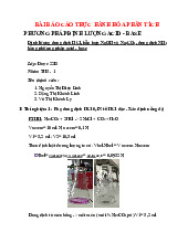 Báo cáo thực hành hóa phương pháp định lượng Acid-Base | Đại Học Y Dược Huế