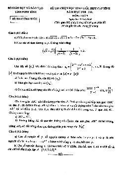 Đề thi HSG Toán THPT cấp tỉnh năm 2020 – 2021 sở GD&ĐT Ninh Bình