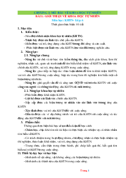 Giáo án kết nối tri thức lớp 6 môn Khoa học tự nhiên cả năm đầy đủ
