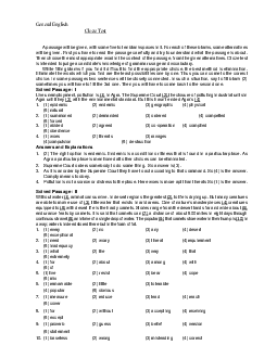 General English Cloze Test with key