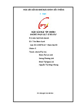 Báo cáo bài tập nhóm chủ đề: Pháp luật về đầu tư môn Luật Kinh doanh | Học viện Công Nghệ Bưu Chính Viễn Thông