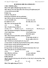 Đề kiểm tra cuối học kì I môn Khoa học tự nhiên lớp 9 (Đề 1)