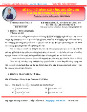 Đề thi thử đánh giá – tuyển sinh Công an - Đề số 7