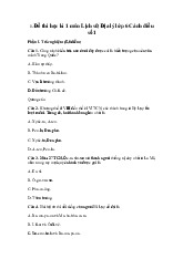 Đề thi học kỳ 1 môn Lịch sử & Địa Lý lớp 6 năm học 2024 - 2025  | Bộ sách Cánh diều