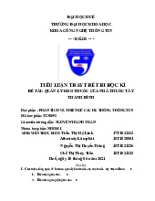 Phân Tích và Thiết Kế Hệ Thống Quản Lý Kho Thuốc | Tiểu luận Môn Phân tích hệ thống - Trường Đại học Khoa học, Đại học Huế