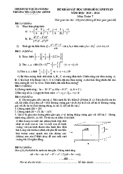 Đề khảo sát HSG Toán 7 năm 2023 – 2024 trường THCS Quảng Chính – Thanh Hóa
